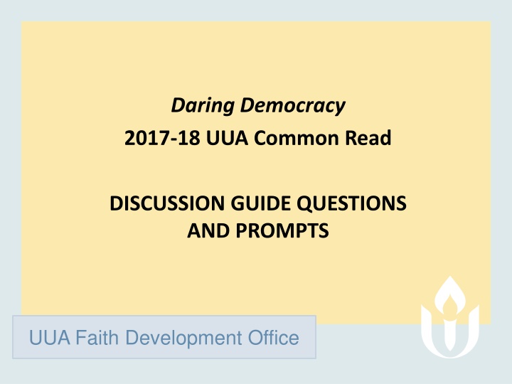 daring democracy 2017 18 uua common read