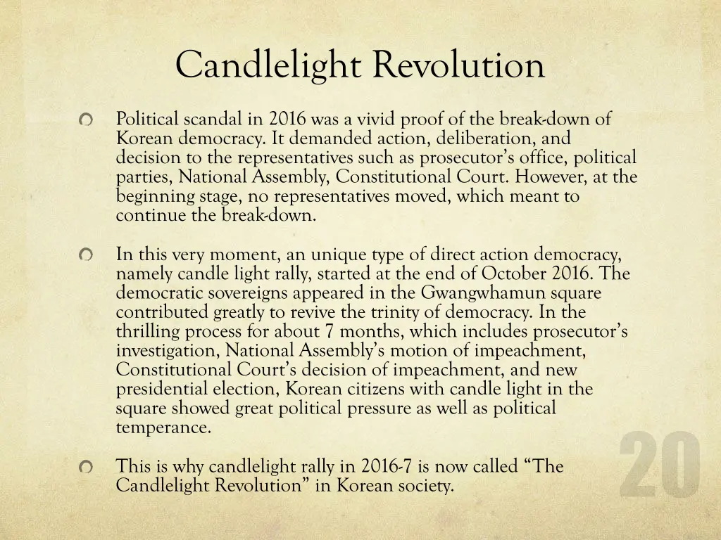 candlelight revolution