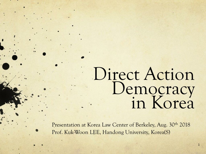 direct action democracy in korea