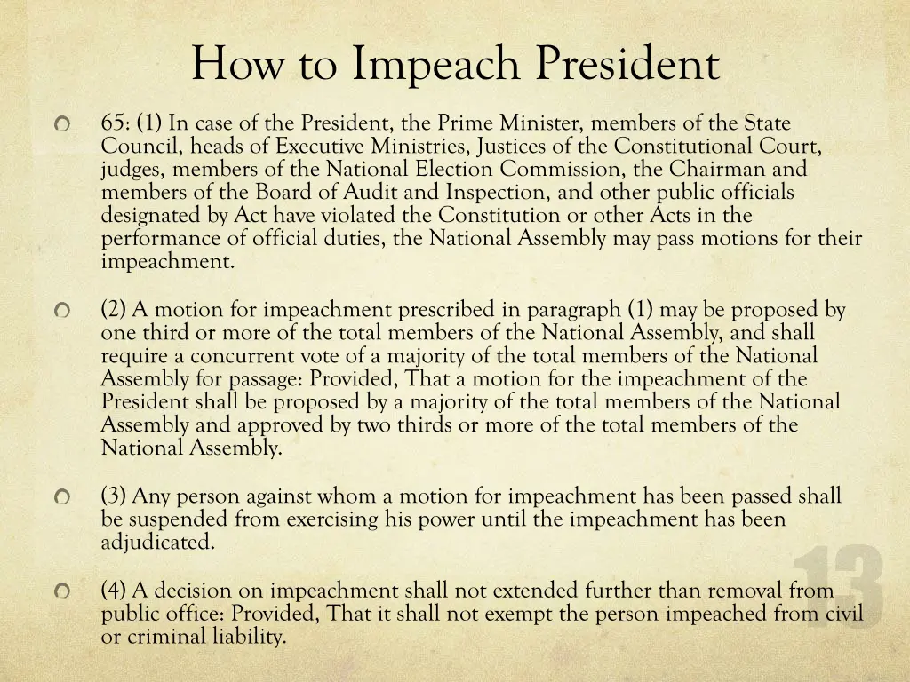 how to impeach president