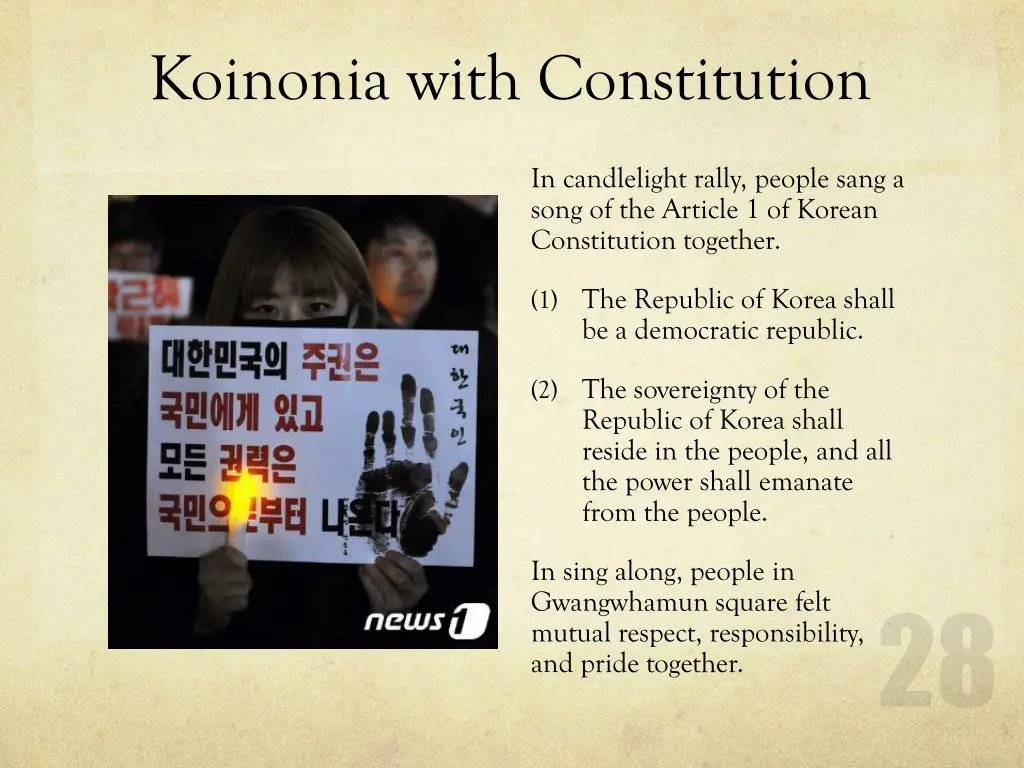 koinonia with constitution