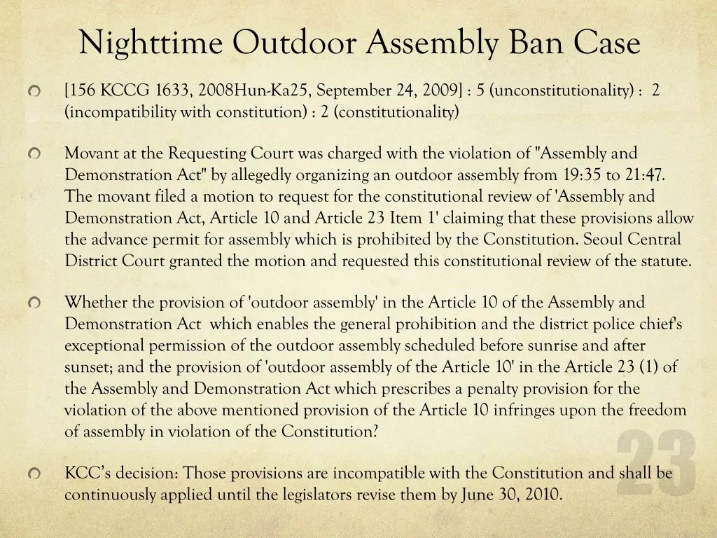 nighttime outdoor assembly ban case