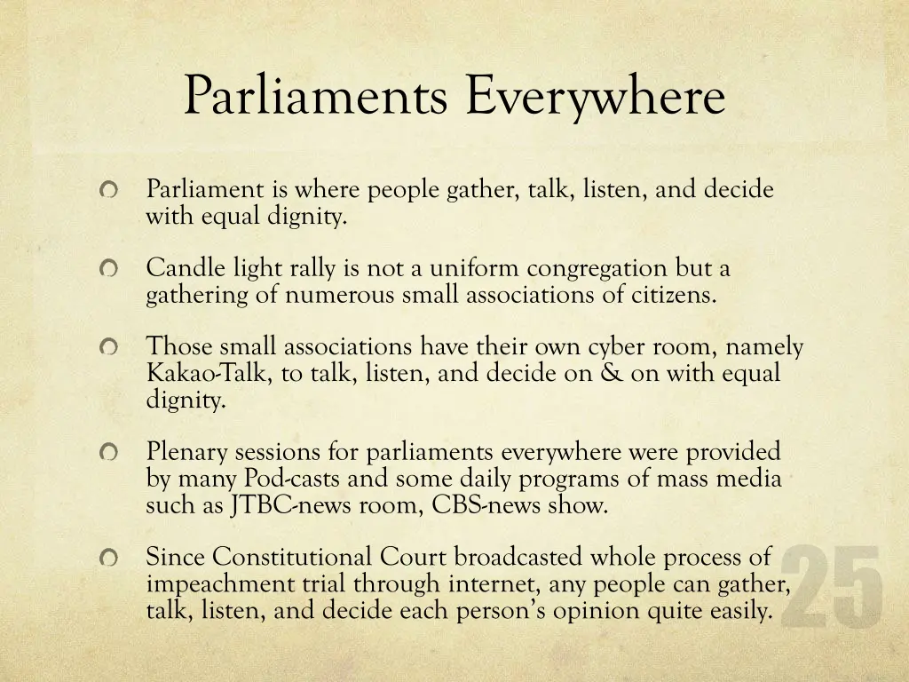 parliaments everywhere