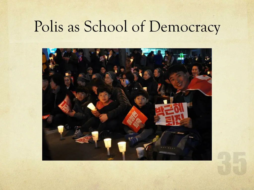 polis as school of democracy