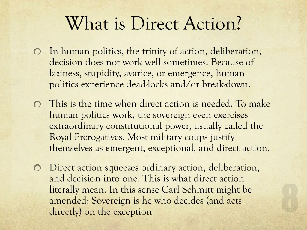 what is direct action