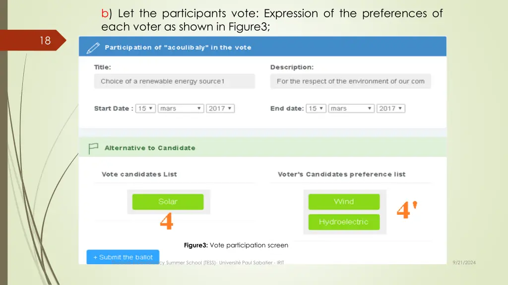 b let the participants vote expression