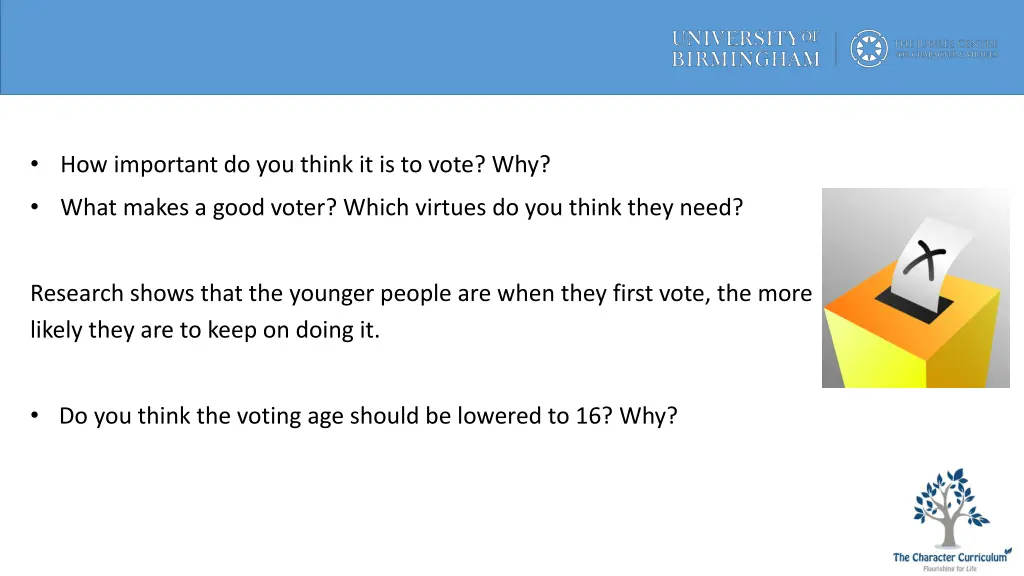 how important do you think it is to vote why