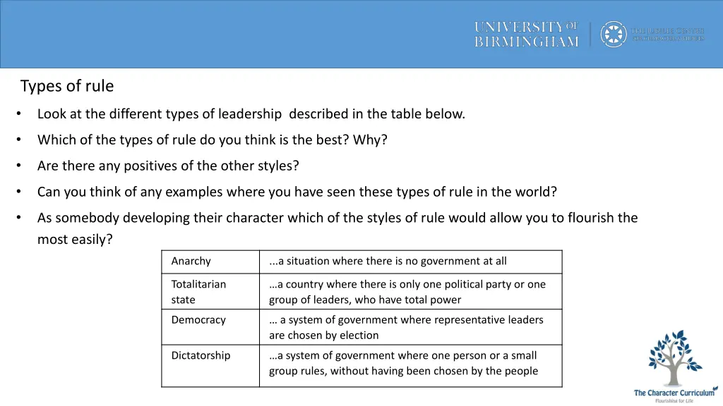 types of rule