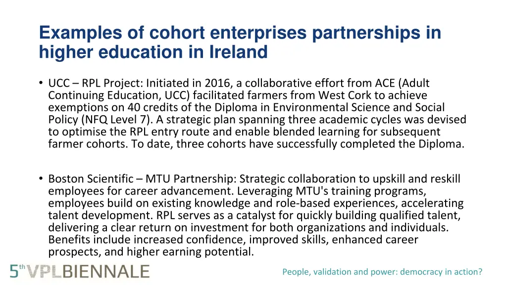 examples of cohort enterprises partnerships 1