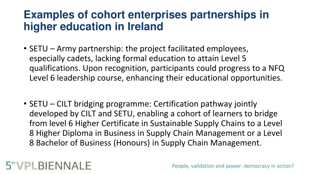 examples of cohort enterprises partnerships