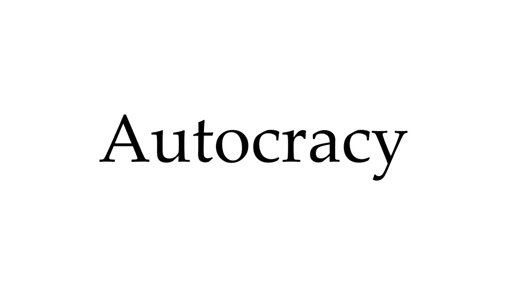 autocracy