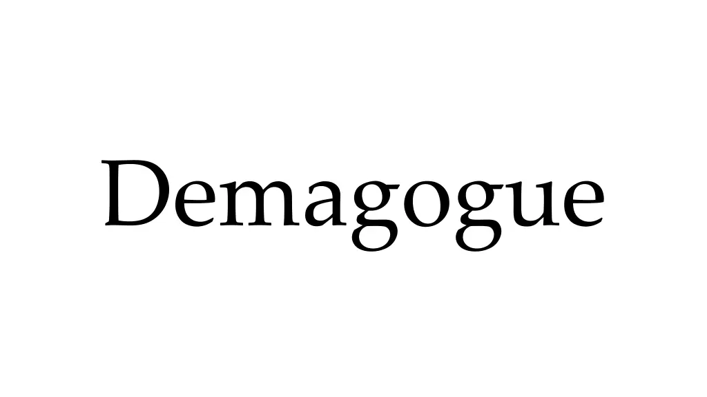 demagogue