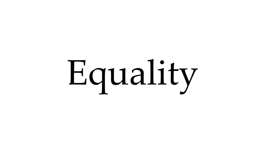 equality