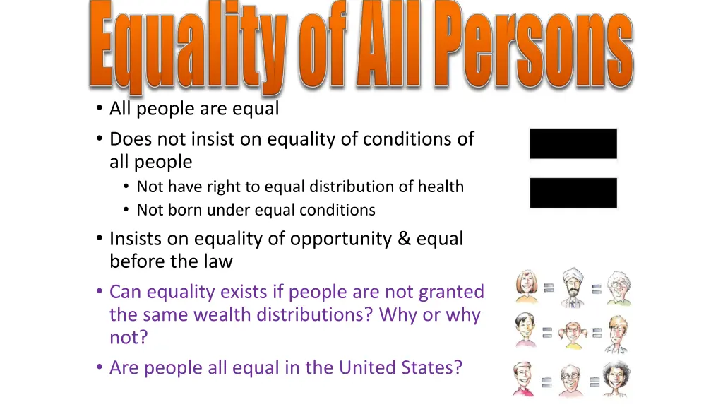 all people are equal does not insist on equality