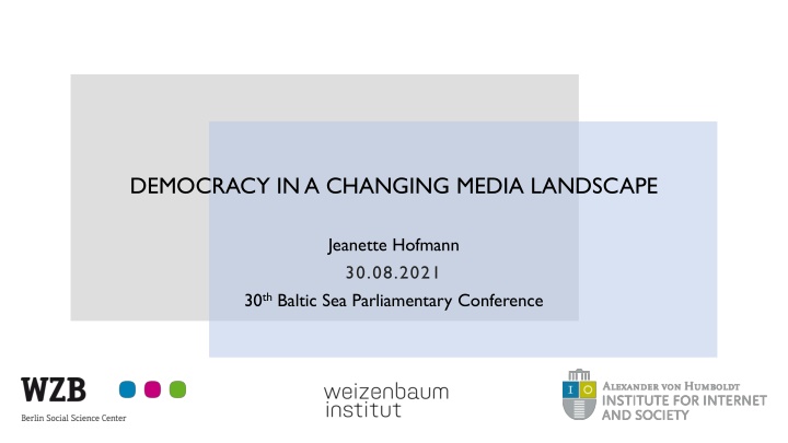 democracy in a changing media landscape