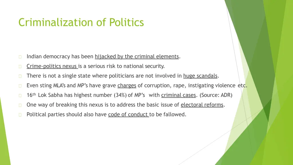 criminalization of politics