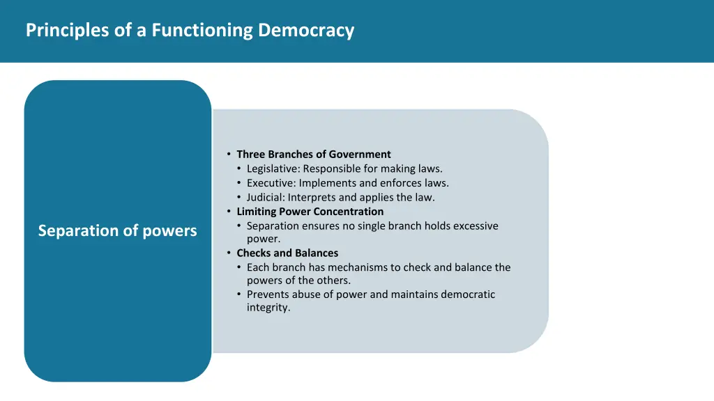 principles of a functioning democracy 4