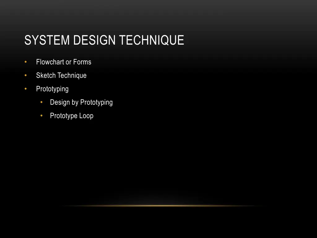 system design technique