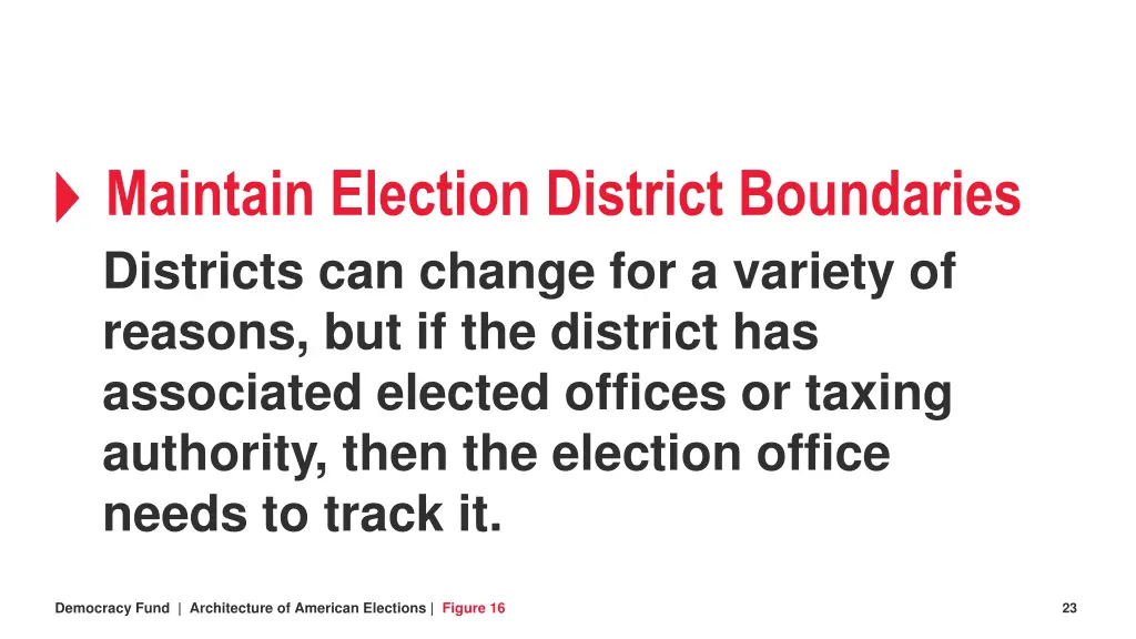 maintain election district boundaries