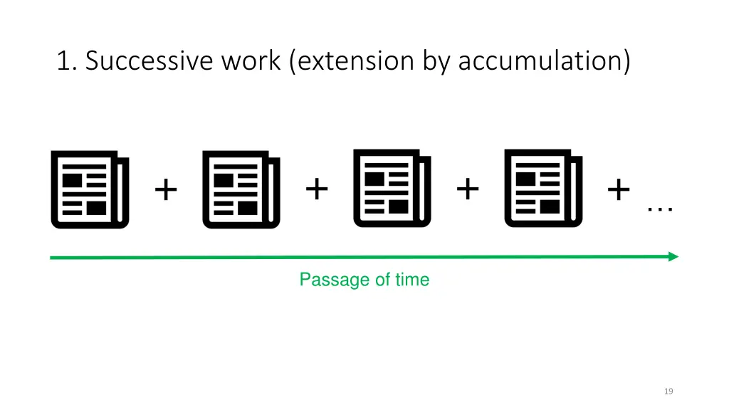 1 successive work extension by accumulation