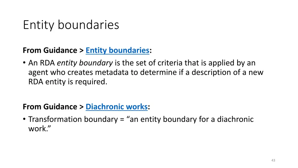 entity boundaries