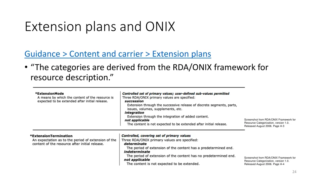 extension plans and onix