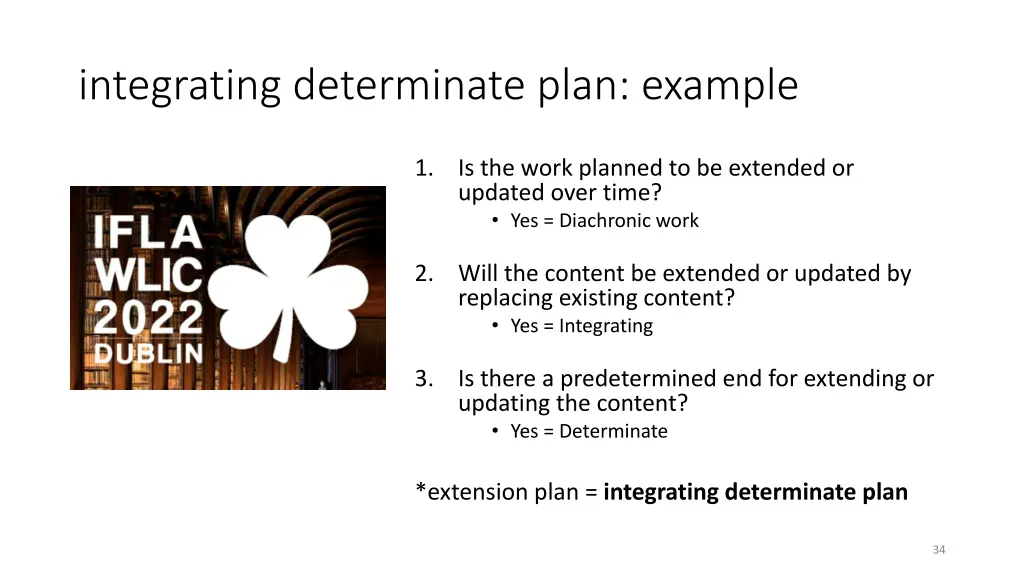 integrating determinate plan example