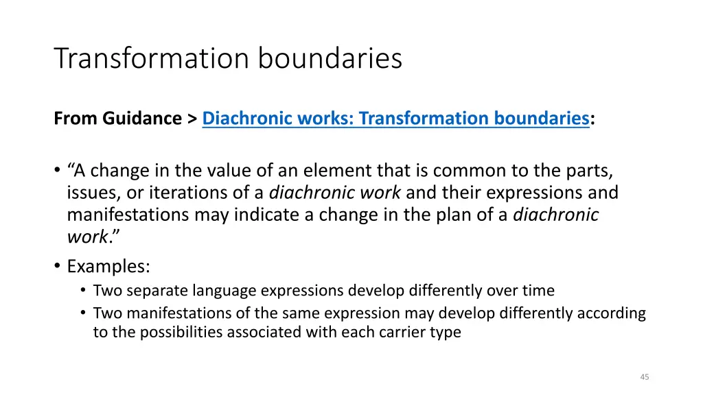 transformation boundaries 1