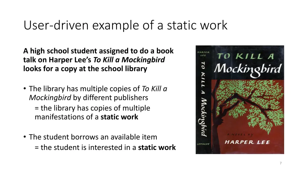 user driven example of a static work