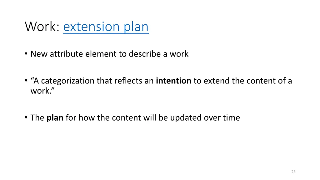 work extension plan