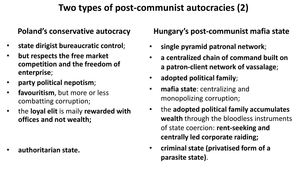 two types of post communist autocracies 2