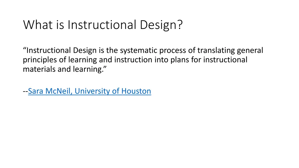 what is instructional design