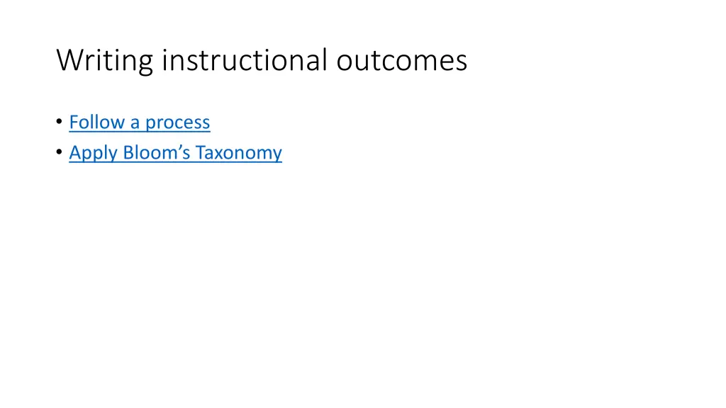 writing instructional outcomes