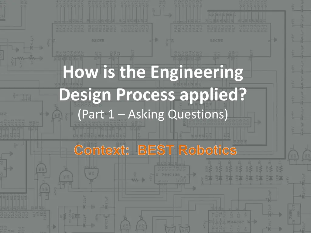 how is the engineering design process applied