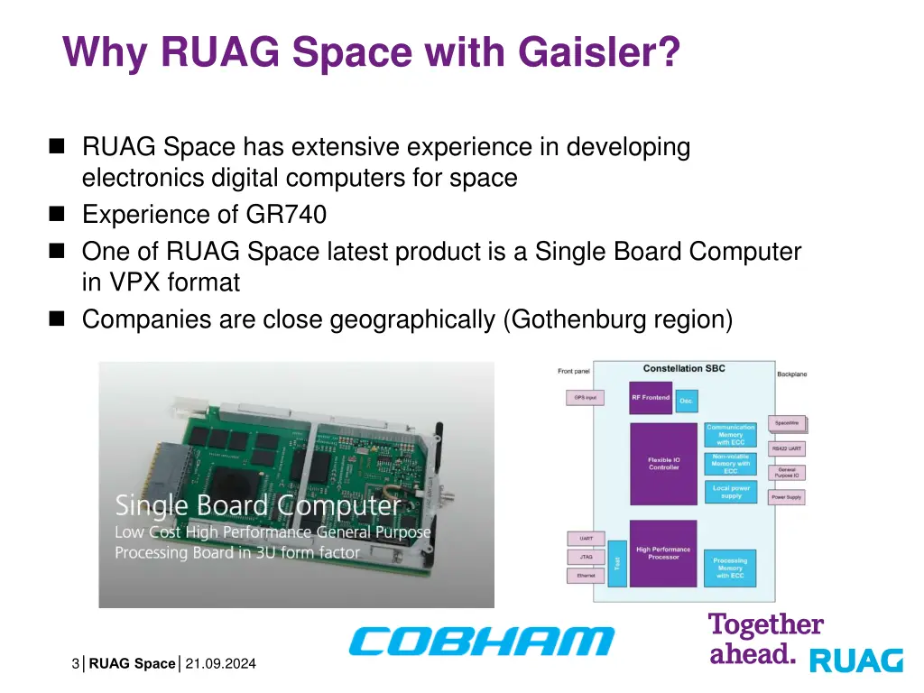 why ruag space with gaisler