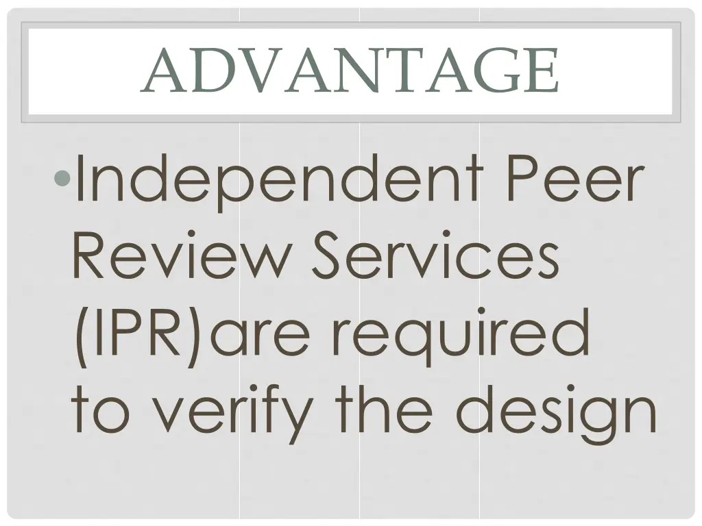 advantage independent peer review services