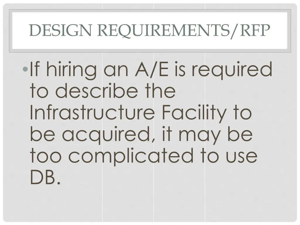 design requirements rfp 1