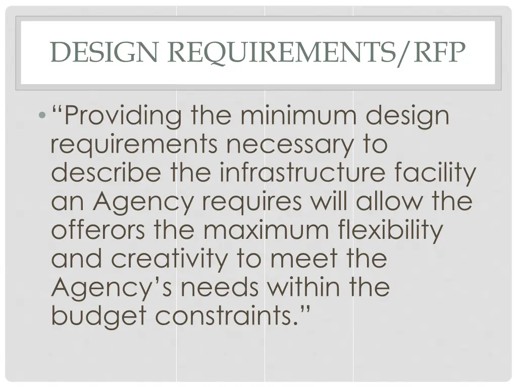 design requirements rfp 2