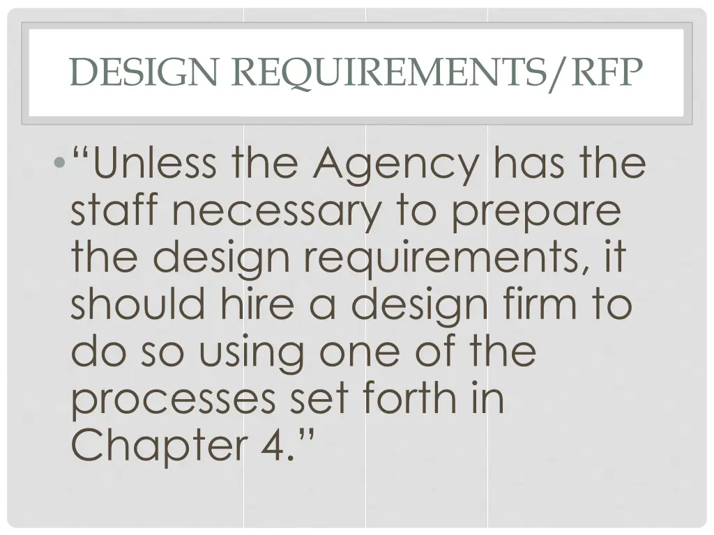 design requirements rfp