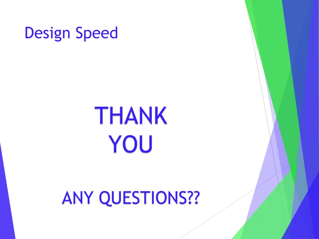 design speed 10