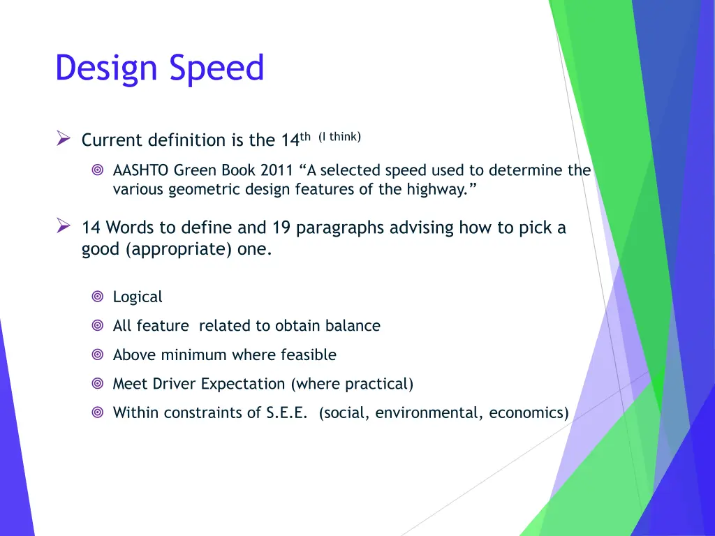 design speed 2