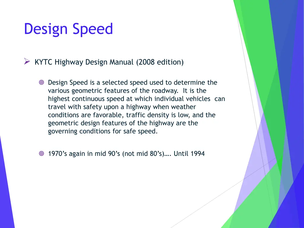 design speed 5