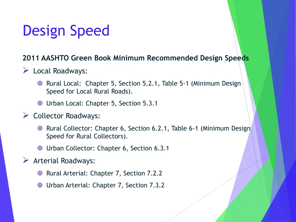 design speed 7