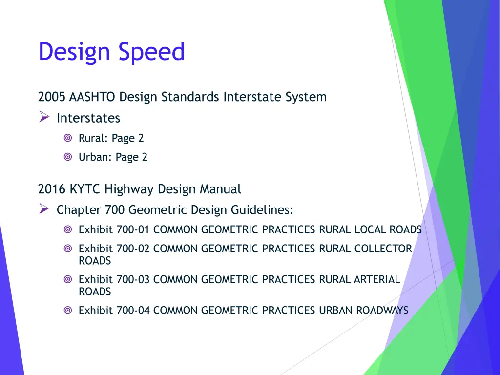 design speed 8