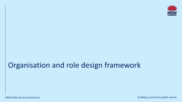 organisation and role design framework