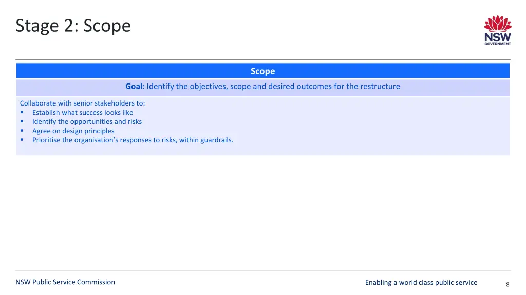 stage 2 scope