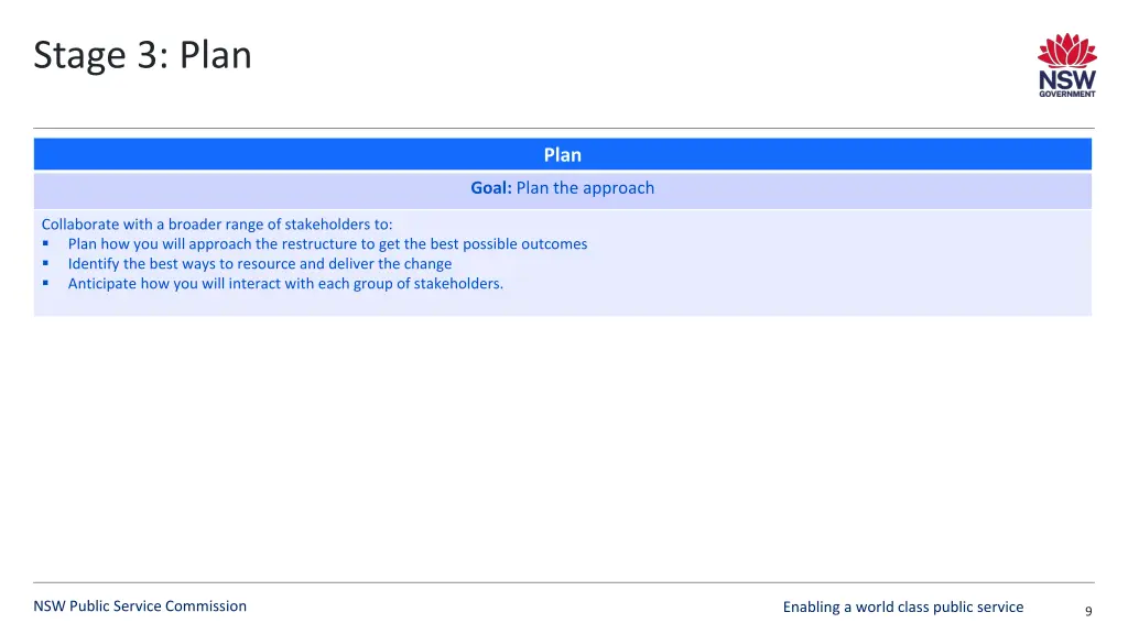 stage 3 plan