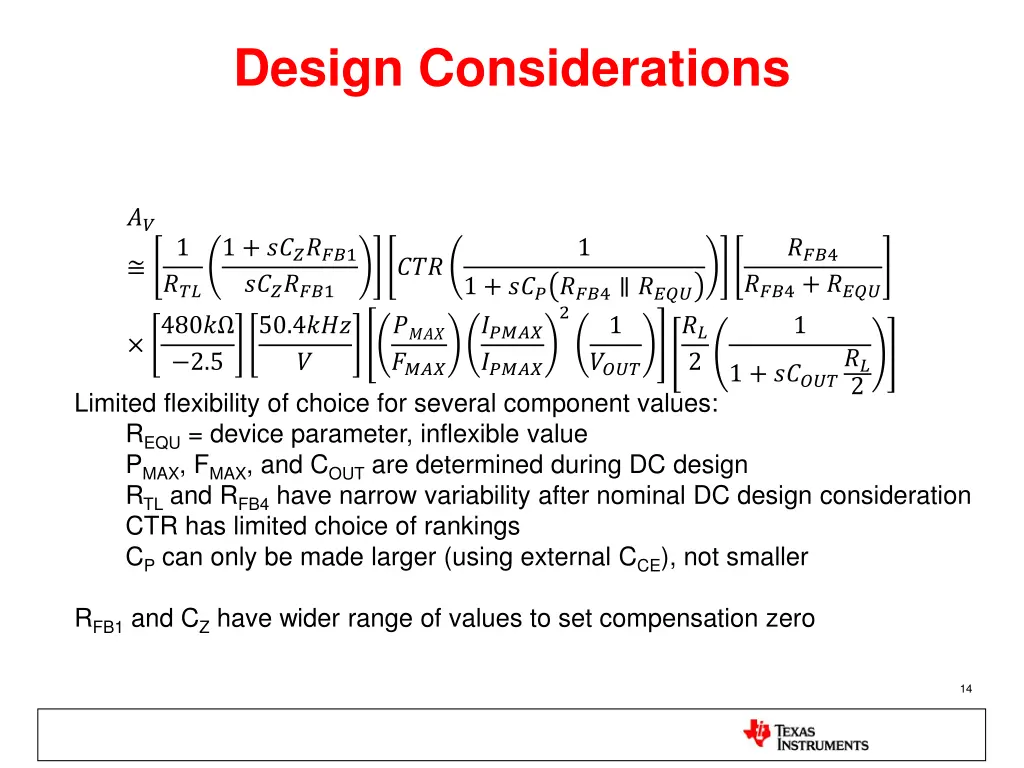 design considerations