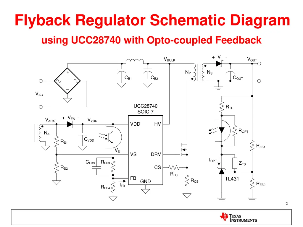 flyback regulator schematic diagram