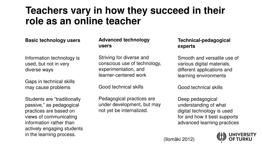 teachers vary in how they succeed in their role